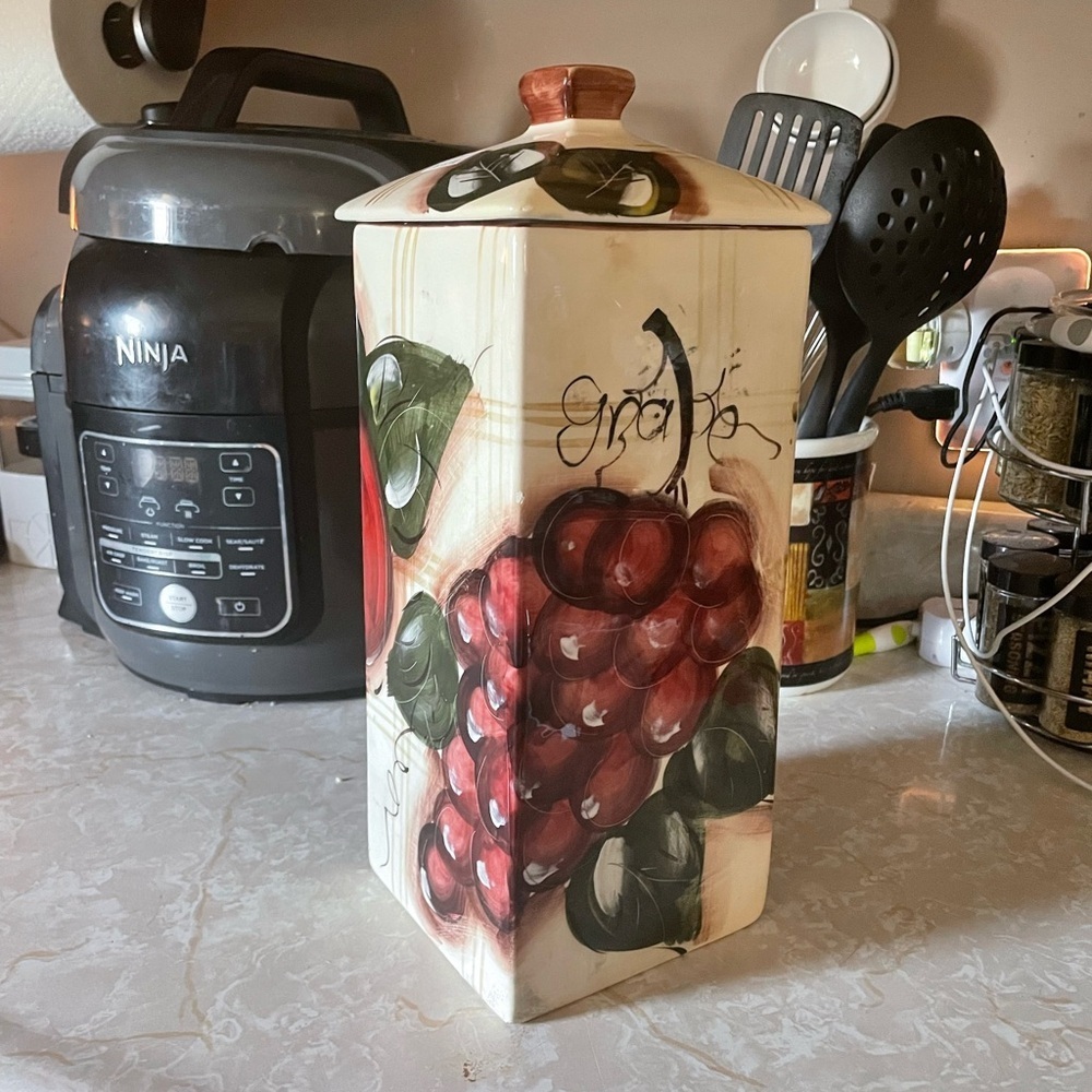 Grape Design Kitchen Canister